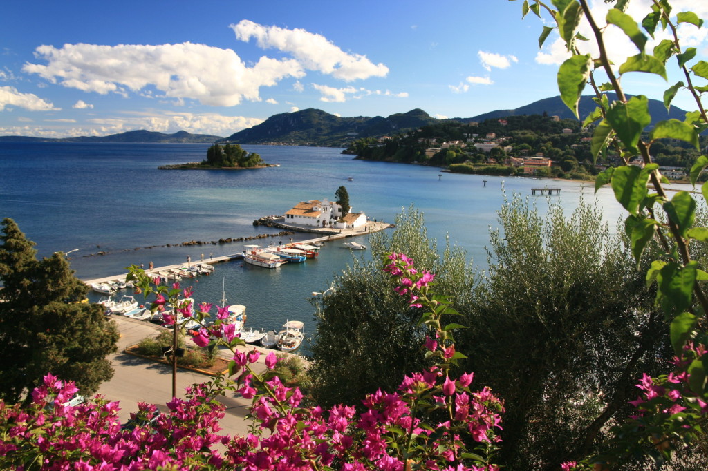 Islets Vlaherna and Pontikonissi