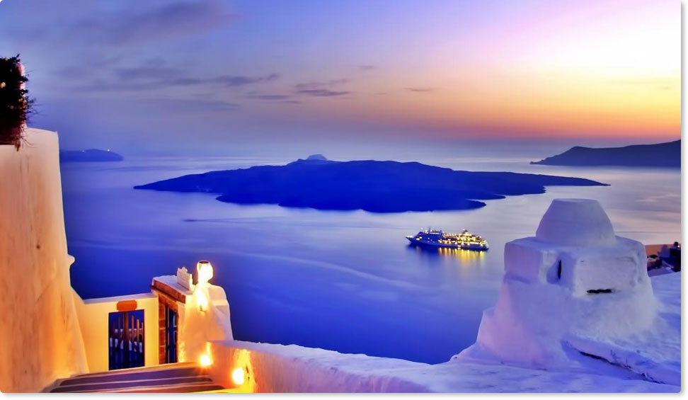 Visit the neighboring Santorini